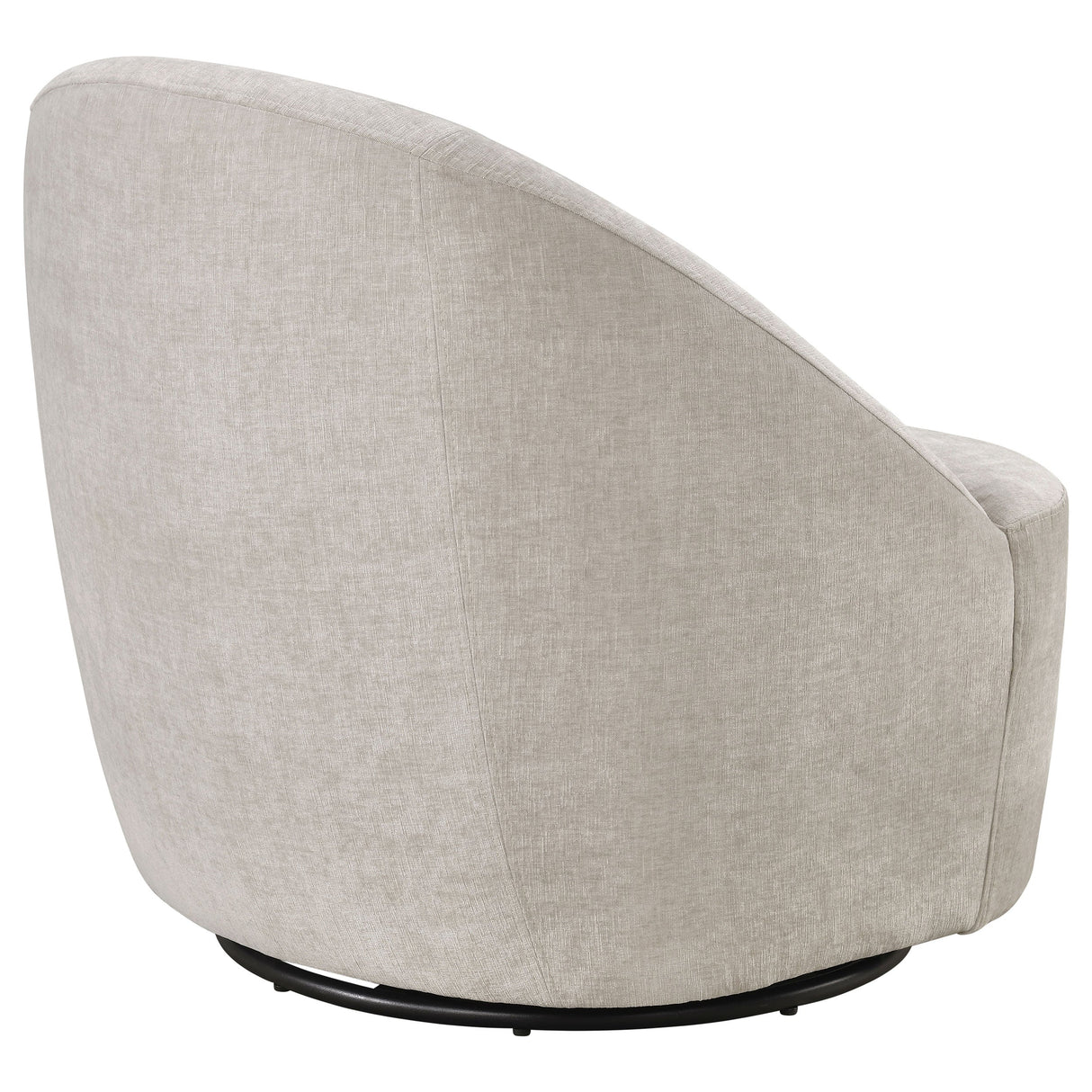 Leon Beige Chenille Upholstered Swivel Accent Chair by Coaster at Eve Furniture