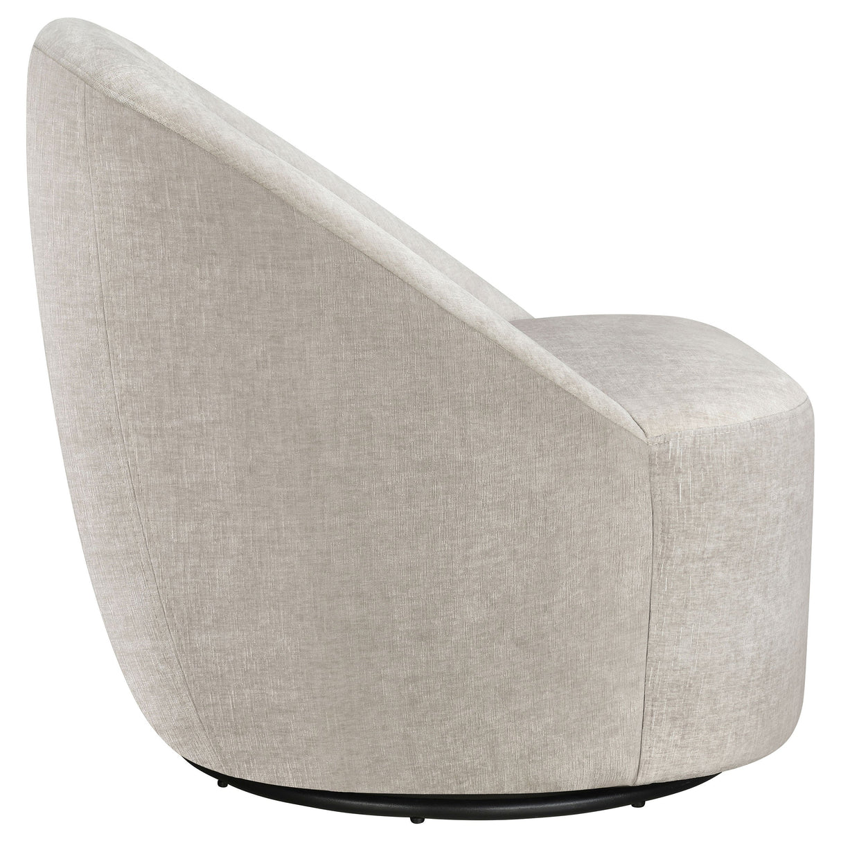 Leon Beige Chenille Upholstered Swivel Accent Chair by Coaster at Eve Furniture