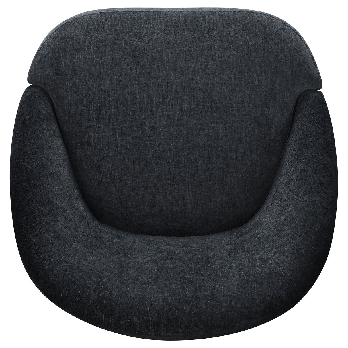 Leon Black Chenille Upholstered Swivel Accent Chair by Coaster at Eve Furniture
