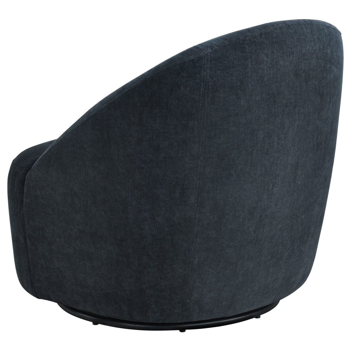 Leon Black Chenille Upholstered Swivel Accent Chair by Coaster at Eve Furniture