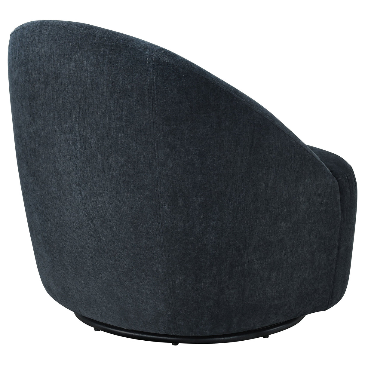 Leon Black Chenille Upholstered Swivel Accent Chair by Coaster at Eve Furniture