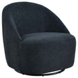 Leon Black Chenille Upholstered Swivel Accent Chair by Coaster at Eve Furniture