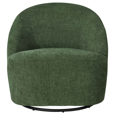 Leon Green Chenille Upholstered Swivel Accent Chair by Coaster at Eve Furniture