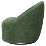 Leon Green Chenille Upholstered Swivel Accent Chair by Coaster at Eve Furniture