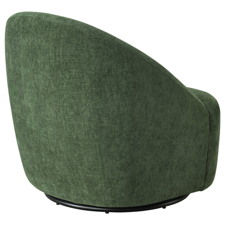 Leon Green Chenille Upholstered Swivel Accent Chair by Coaster at Eve Furniture