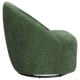 Leon Green Chenille Upholstered Swivel Accent Chair by Coaster at Eve Furniture