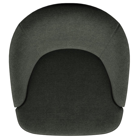 Leon Hunter Green Upholstered Accent Swivel Barrel Chair by Coaster at Eve Furniture