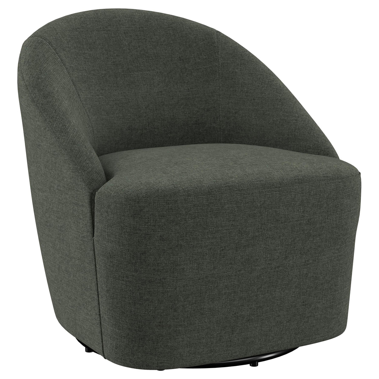 Leon Hunter Green Upholstered Accent Swivel Barrel Chair by Coaster at Eve Furniture