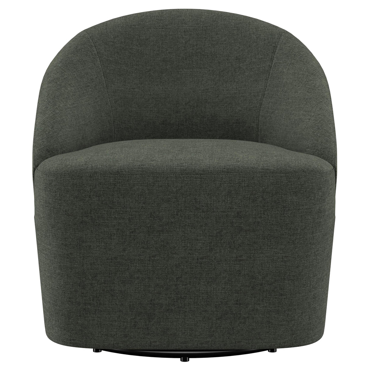 Leon Hunter Green Upholstered Accent Swivel Barrel Chair by Coaster at Eve Furniture