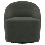 Leon Hunter Green Upholstered Accent Swivel Barrel Chair by Coaster at Eve Furniture