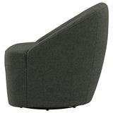 Leon Hunter Green Upholstered Accent Swivel Barrel Chair by Coaster at Eve Furniture