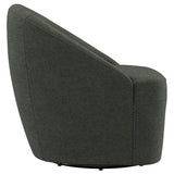 Leon Hunter Green Upholstered Accent Swivel Barrel Chair by Coaster at Eve Furniture
