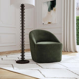 Leon Hunter Green Upholstered Accent Swivel Barrel Chair by Coaster at Eve Furniture