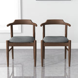 Leon Mid-Century Modern Grey Fabric Dining Chair (Set of 2) by Ashcroft Furniture at Eve Furniture
