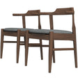 Leon Mid-Century Modern Grey Fabric Dining Chair (Set of 2) by Ashcroft Furniture at Eve Furniture