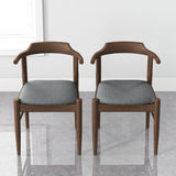 Leon Mid-Century Modern Grey Fabric Dining Chair (Set of 2) by Ashcroft Furniture at Eve Furniture