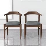 Leon Mid-Century Modern Grey Fabric Dining Chair (Set of 2) by Ashcroft Imports at Eve Furniture