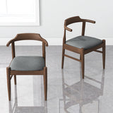 Leon Mid-Century Modern Grey Fabric Dining Chair (Set of 2) by Ashcroft Imports at Eve Furniture