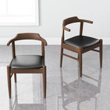Leon Mid-Century Modern Leather Dining Chair (Set of 2) by Ashcroft Imports at Eve Furniture