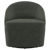 Leon Hunter Green Upholstered Accent Swivel Barrel Chair