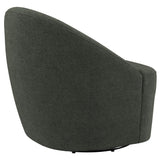 Leon Hunter Green Upholstered Accent Swivel Barrel Chair