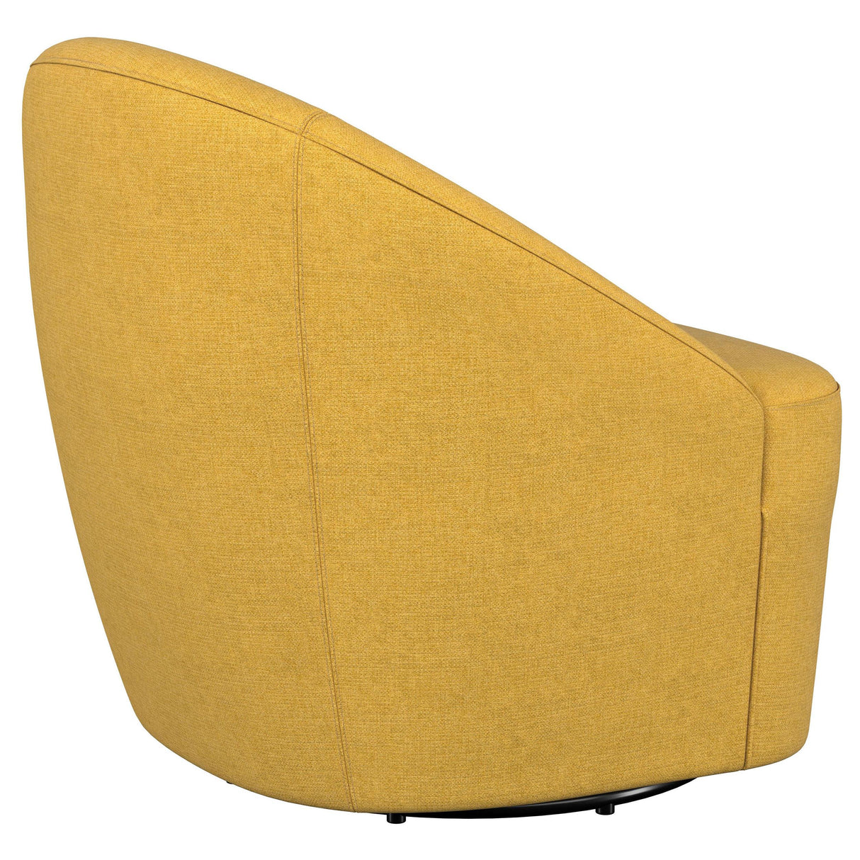 Leon Mustard Yellow Upholstered Accent Swivel Barrel Chair