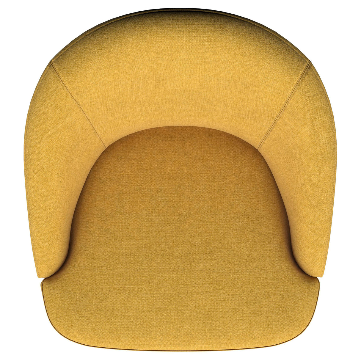 Leon Mustard Yellow Upholstered Accent Swivel Barrel Chair