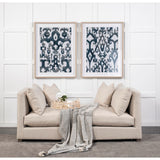 Leona (Set of 2) Natural Wicker Woven Mirrored Base Nesting Trays by Mercana at Eve Furniture