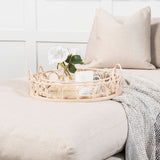 Leona (Set of 2) Natural Wicker Woven Mirrored Base Nesting Trays by Mercana at Eve Furniture