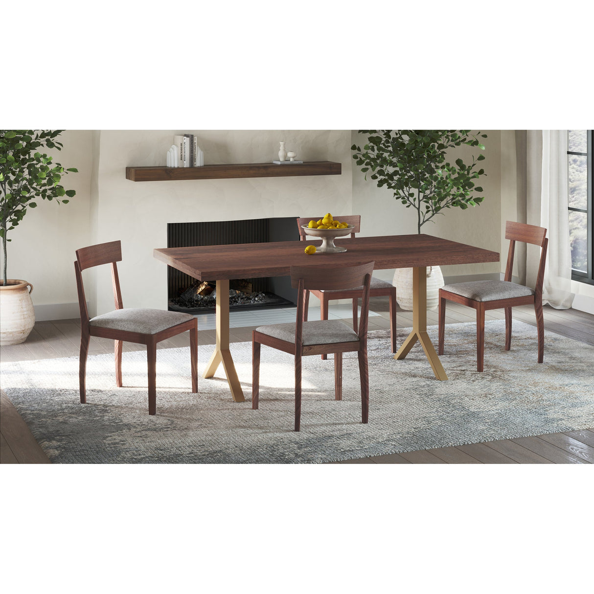 Leone Walnut Brown Dining Chair (Set of 2) by Moe's Home at Eve Furniture