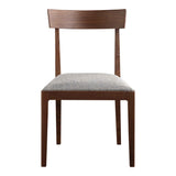 Leone Walnut Brown Dining Chair (Set of 2)