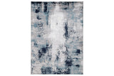 Leonelle Cream/Blue/Gray Large Rug by Ashley at Eve Furniture