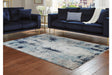 Leonelle Cream/Blue/Gray Medium Rug by Ashley at Eve Furniture