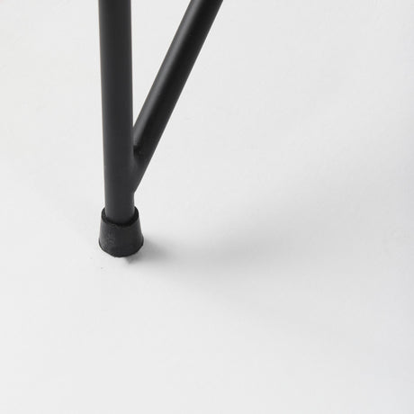 Leonidas Black Faux Leather Seat W/ Black Metal Frame Accent Chair by Mercana at Eve Furniture