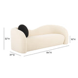 Leonie Beige Faux Shearling 84" Sofa by TOV Furniture at Eve Furniture