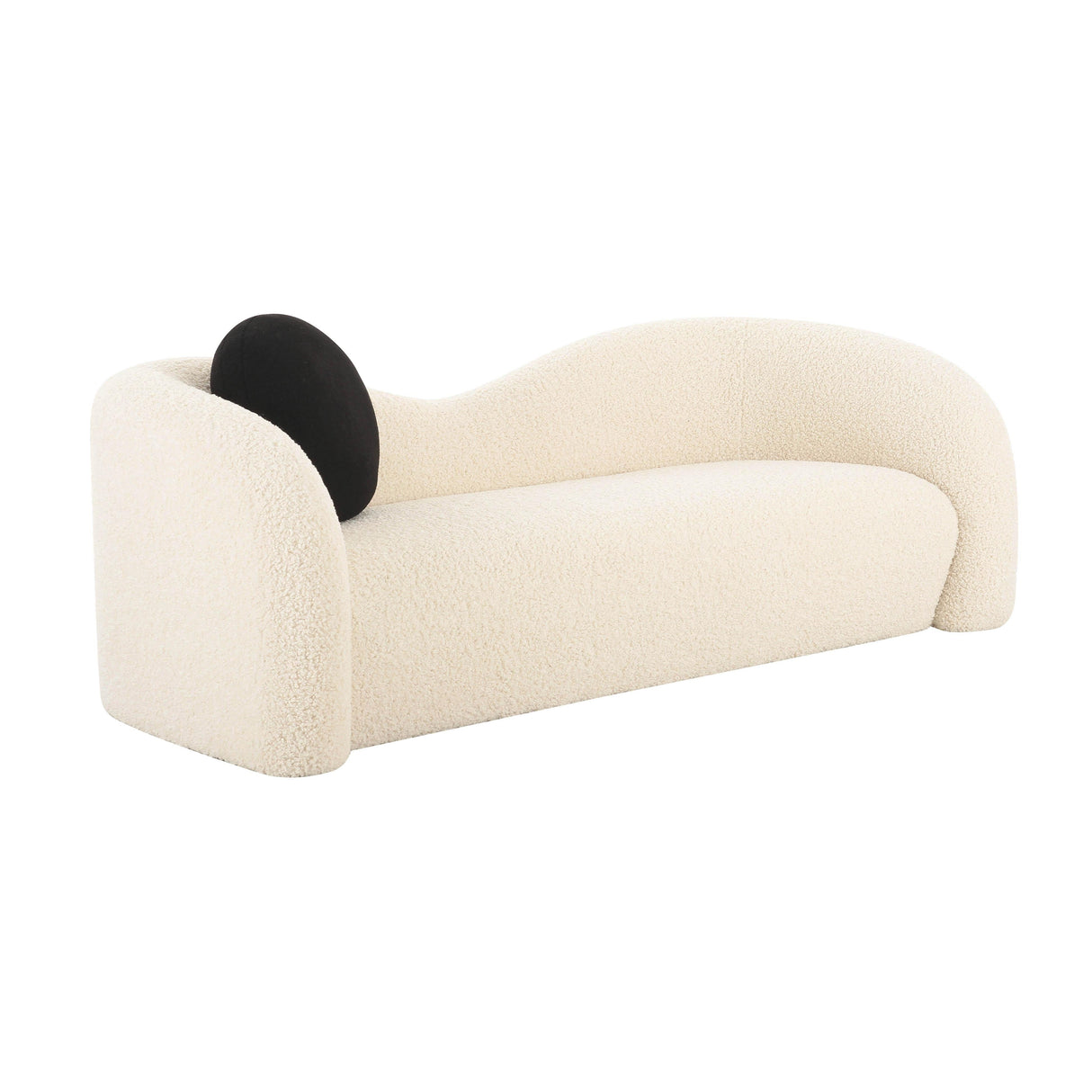 Leonie Beige Faux Shearling 84" Sofa by TOV Furniture at Eve Furniture