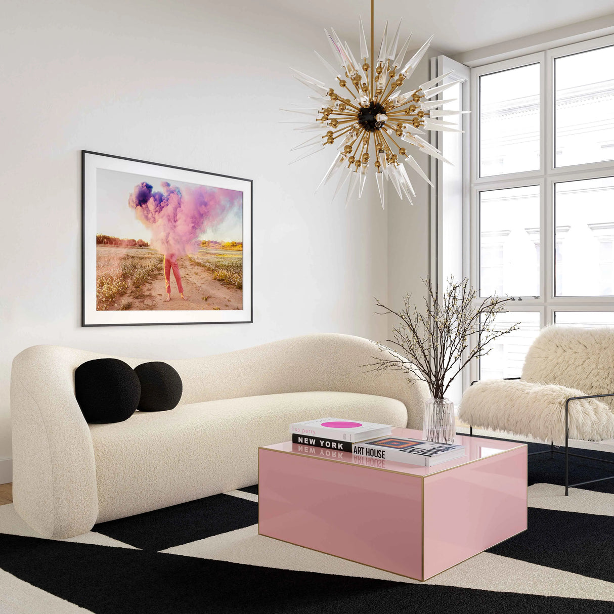 Leonie Faux Shearling Sofa by TOV Furniture at Eve Furniture