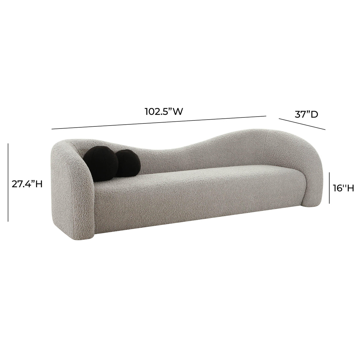 Leonie Faux Shearling Sofa by TOV Furniture at Eve Furniture