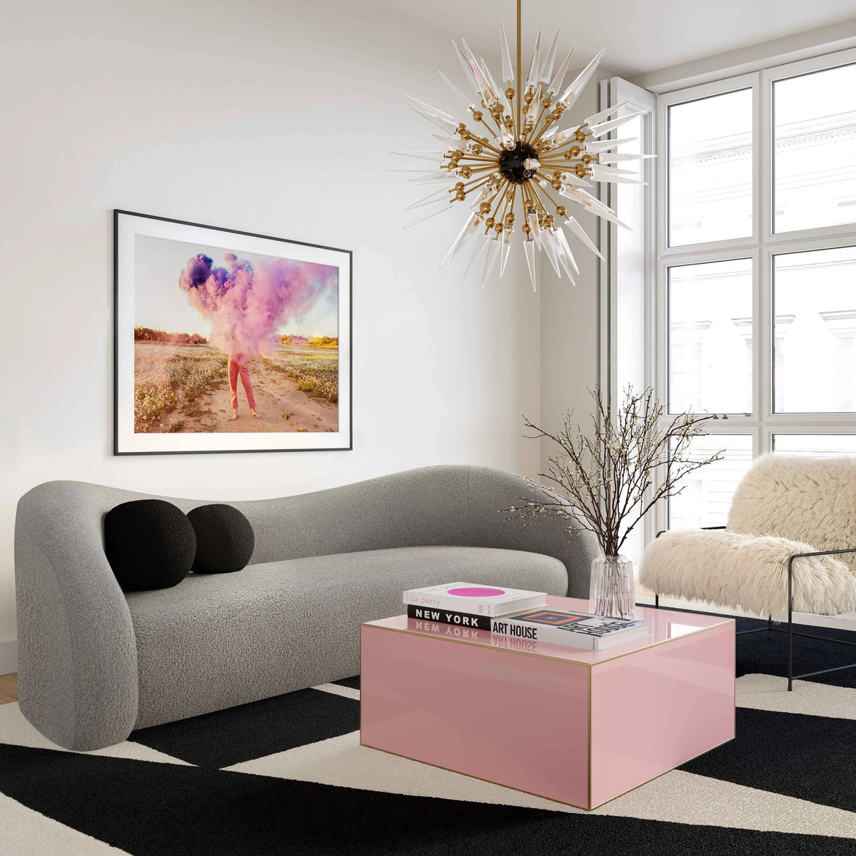 Leonie Faux Shearling Sofa by TOV Furniture at Eve Furniture