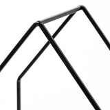 Leopold Set of Two Black Metal Wooden Base Table Candle Holders by Mercana at Eve Furniture