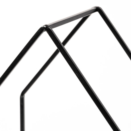 Leopold Set of Two Black Metal Wooden Base Table Candle Holders by Mercana at Eve Furniture