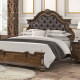 Leovanni Dark Brown 5-Piece Queen Bedroom Set by Furniture of America at Eve Furniture