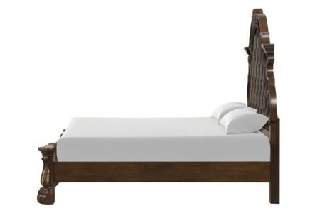 Leovanni Dark Brown 4-Piece Queen Bedroom Set by Furniture of America at Eve Furniture