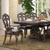 Leovanni Dark Brown 9-Piece Dining Room Set by Furniture of America at Eve Furniture