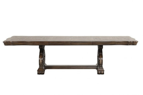 Leovanni Dark Brown 9-Piece Dining Room Set by Furniture of America at Eve Furniture