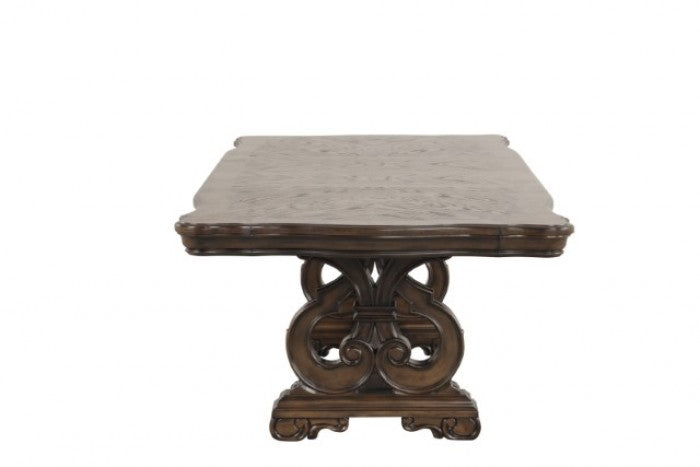 Leovanni Dark Brown 9-Piece Dining Room Set by Furniture of America at Eve Furniture