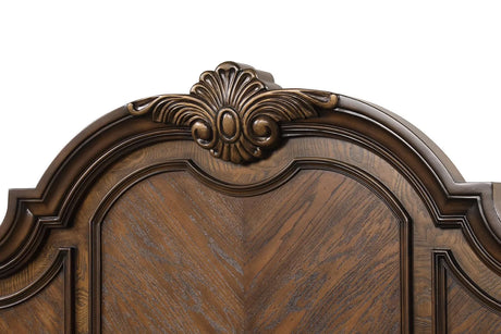 Leovanni Dark Brown Bombay King Bed by Furniture of America at Eve Furniture