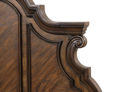 Leovanni Dark Brown Bombay King Bed by Furniture of America at Eve Furniture