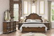 Leovanni Dark Brown Bombay King Bed by Furniture of America at Eve Furniture