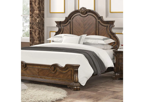 Leovanni Dark Brown Bombay Queen Bed by Furniture of America at Eve Furniture